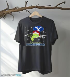 The Grinch I Hate People But I Love BYU Cougars Christmas T-shirt - Black T-Shirt