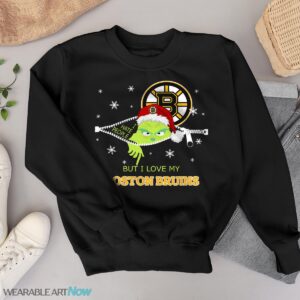 The Grinch I Hate People But I Love Carolina Hurricanes Christmas T-shirt - Black Sweatshirt