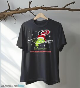 The Grinch I Hate People But I Love Carolina Hurricanes Christmas T-shirt - Black T-Shirt