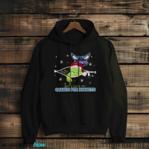 The Grinch I Hate People But I Love Charlotte Hornets Christmas T-shirt - Black Hoodie