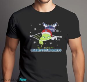 The Grinch I Hate People But I Love Charlotte Hornets Christmas T-shirt - Men Black T-Shirt