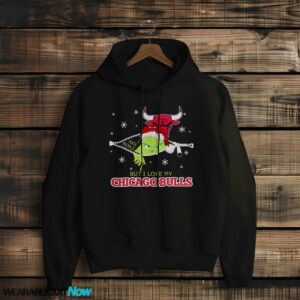 The Grinch I Hate People But I Love Chicago Bulls Christmas T-shirt - Black Hoodie