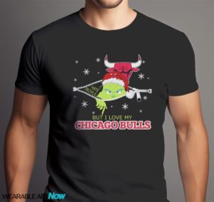 The Grinch I Hate People But I Love Chicago Bulls Christmas T-shirt - Men Black T-Shirt