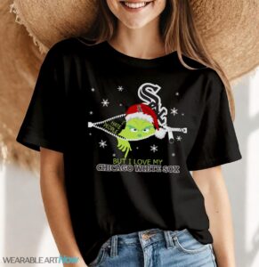 The Grinch I Hate People But I Love Chicago White Sox Christmas T-shirt Product Photo 7