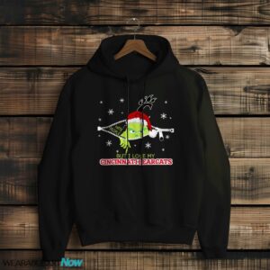 The Grinch I Hate People But I Love Cincinnati Bearcats Christmas T-shirt - Black Hoodie