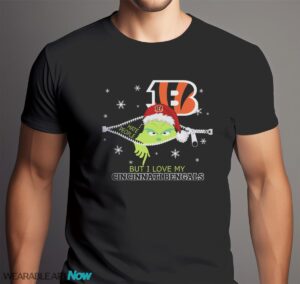 The Grinch I Hate People But I Love Cincinnati Bengals Christmas T-shirt Product Photo 6