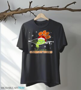 The Grinch I Hate People But I Love Clemson Tigers Christmas T-shirt - Black T-Shirt