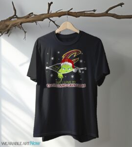 The Grinch I Hate People But I Love Cleveland Cavaliers Christmas T-shirt - Black T-Shirt