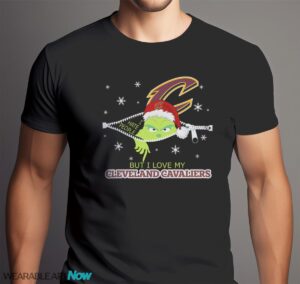 The Grinch I Hate People But I Love Cleveland Cavaliers Christmas T-shirt - Men Black T-Shirt