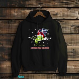 The Grinch I Hate People But I Love Columbus Blue Jackets Christmas T-shirt - Black Hoodie