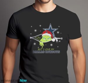 The Grinch I Hate People But I Love Dallas Cowboys Christmas T-shirt Product Photo 6