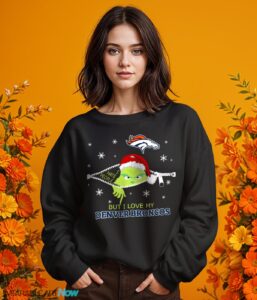 The Grinch I Hate People But I Love Denver Broncos Christmas T-shirt Product Photo 8