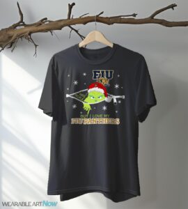 The Grinch I Hate People But I Love FIU Panthers Christmas T-shirt - Black T-Shirt