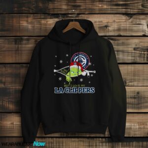 The Grinch I Hate People But I Love LA Clippers Christmas T-shirt - Black Hoodie