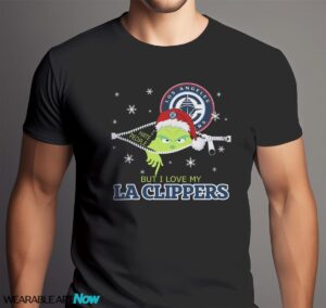 The Grinch I Hate People But I Love LA Clippers Christmas T-shirt - Men Black T-Shirt