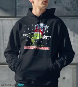 The Grinch I Hate People But I Love Liberty Flames Christmas T-shirt - Men Black Hoodie