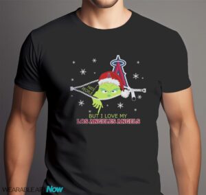 The Grinch I Hate People But I Love Los Angeles Angels Christmas T-shirt Product Photo 6