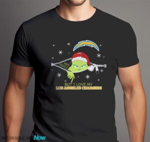 The Grinch I Hate People But I Love Los Angeles Chargers Christmas T-shirt Product Photo 6