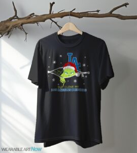 The Grinch I Hate People But I Love Los Angeles Dodgers Christmas T-shirt Product Photo 5