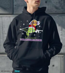 The Grinch I Hate People But I Love Los Angeles Lakers Christmas T-shirt - Men Black Hoodie