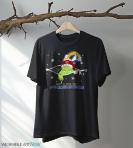 The Grinch I Hate People But I Love Los Angeles Rams Christmas T-shirt Product Photo 5