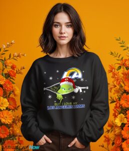 The Grinch I Hate People But I Love Los Angeles Rams Christmas T-shirt Product Photo 8