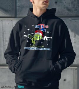 The Grinch I Hate People But I Love Louisiana Tech Athletics Christmas T-shirt - Men Black Hoodie