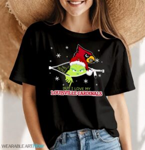 The Grinch I Hate People But I Love Louisville Cardinals Christmas T-shirt - Women Black T-Shirt