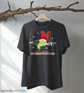 The Grinch I Hate People But I Love Maryland Terrapins Christmas T-shirt - Black T-Shirt