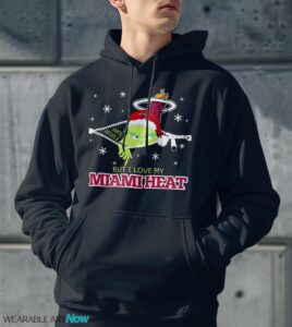 The Grinch I Hate People But I Love Miami Heat Christmas T-shirt - Men Black Hoodie