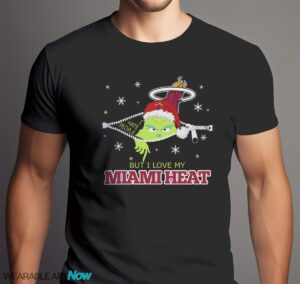 The Grinch I Hate People But I Love Miami Heat Christmas T-shirt - Men Black T-Shirt