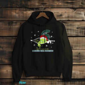 The Grinch I Hate People But I Love Michigan State Spartans Christmas T-shirt - Black Hoodie