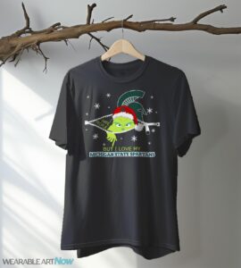 The Grinch I Hate People But I Love Michigan State Spartans Christmas T-shirt - Black T-Shirt