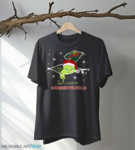 The Grinch I Hate People But I Love Minnesota Wild Christmas T-shirt - Black T-Shirt