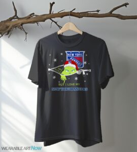 The Grinch I Hate People But I Love New York Rangers Christmas T-shirt - Black T-Shirt