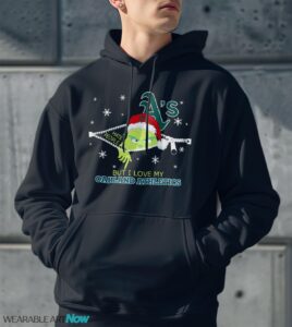 The Grinch I Hate People But I Love Oakland Athletics Christmas T-shirt Product Photo 2