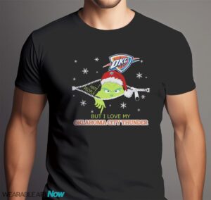 The Grinch I Hate People But I Love Oklahoma City Thunder Christmas T-shirt - Men Black T-Shirt