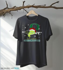 The Grinch I Hate People But I Love Oregon Ducks Christmas T-shirt - Black T-Shirt