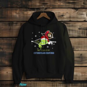 The Grinch I Hate People But I Love Ottawa Senators Christmas T-shirt - Black Hoodie