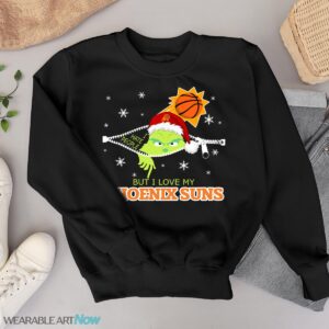 The Grinch I Hate People But I Love Phoenix Suns Christmas T-shirt - Black Sweatshirt