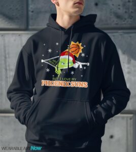 The Grinch I Hate People But I Love Phoenix Suns Christmas T-shirt - Men Black Hoodie