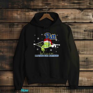 The Grinch I Hate People But I Love Pittsburgh Panthers Christmas T-shirt - Black Hoodie