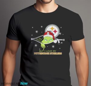 The Grinch I Hate People But I Love Pittsburgh Steelers Christmas T-shirt Product Photo 6