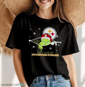 The Grinch I Hate People But I Love Pittsburgh Steelers Christmas T-shirt Product Photo 7