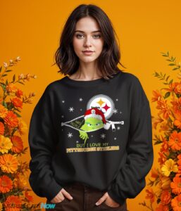 The Grinch I Hate People But I Love Pittsburgh Steelers Christmas T-shirt Product Photo 8