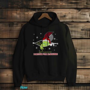 The Grinch I Hate People But I Love Portland Trail Blazers Christmas T-shirt - Black Hoodie