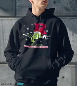 The Grinch I Hate People But I Love Rutgers Scarlet Knights Christmas T-shirt - Men Black Hoodie