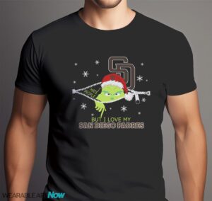 The Grinch I Hate People But I Love San Diego Padres Christmas T-shirt Product Photo 6