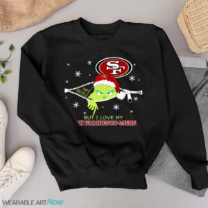 The Grinch I Hate People But I Love San Francisco 49ers Christmas T-shirt Product Photo 2