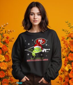 The Grinch I Hate People But I Love San Francisco 49ers Christmas T-shirt Product Photo 8